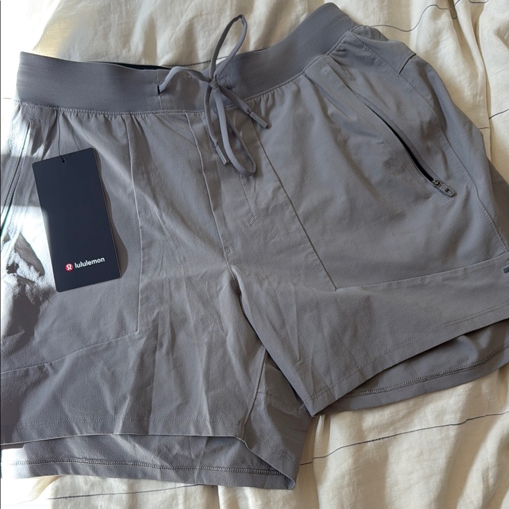 Lululemon Athletica Gray Athletic Shorts Lightweight Design